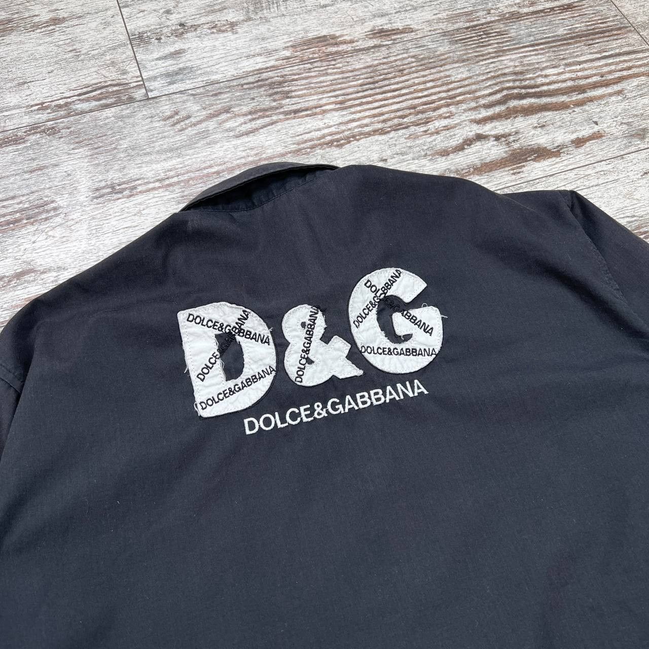 Dolce & Gabbana D&G Men's Black Long Sleeve Shirt Embroidered Logo Size US L / EU 52-54 / 3 - 8 Thumbnail
