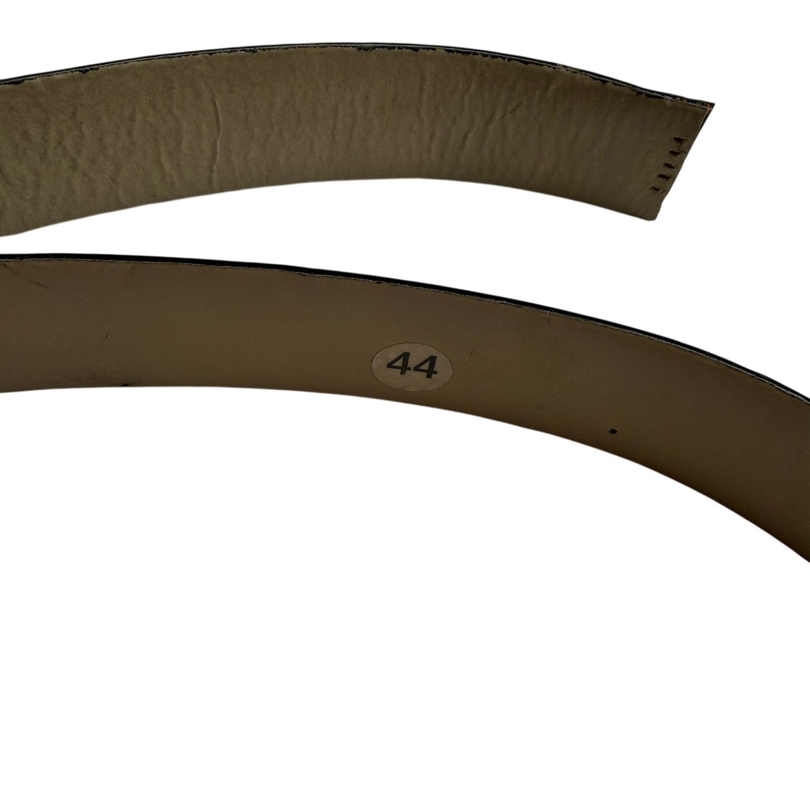 Other Avanti Black Croc Embossed Leather Belt Size 44 Needs Buckle Size 42 - 5 Thumbnail