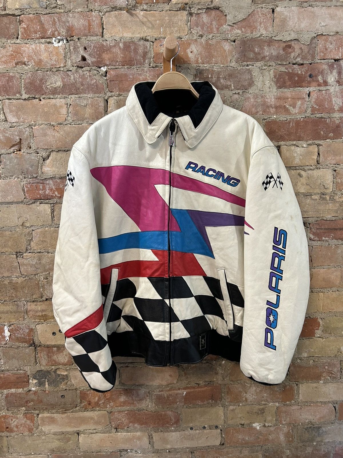 Polaris NASCAR Racing Leather Vintage Jacket