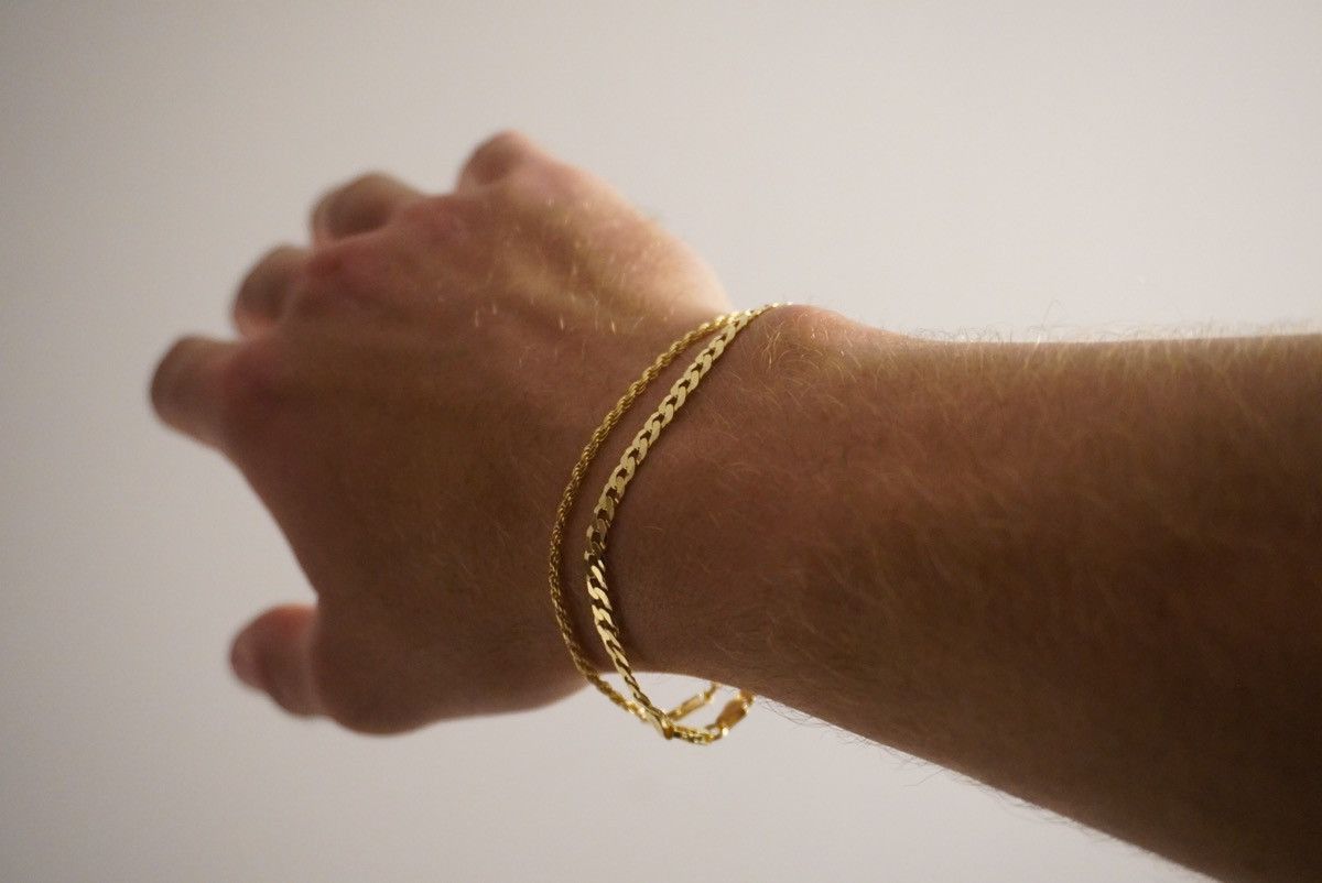 Jewelry Gold bracelet stack 14k gold vermeil bracelet set 7 inches Size ONE SIZE - 5 Thumbnail