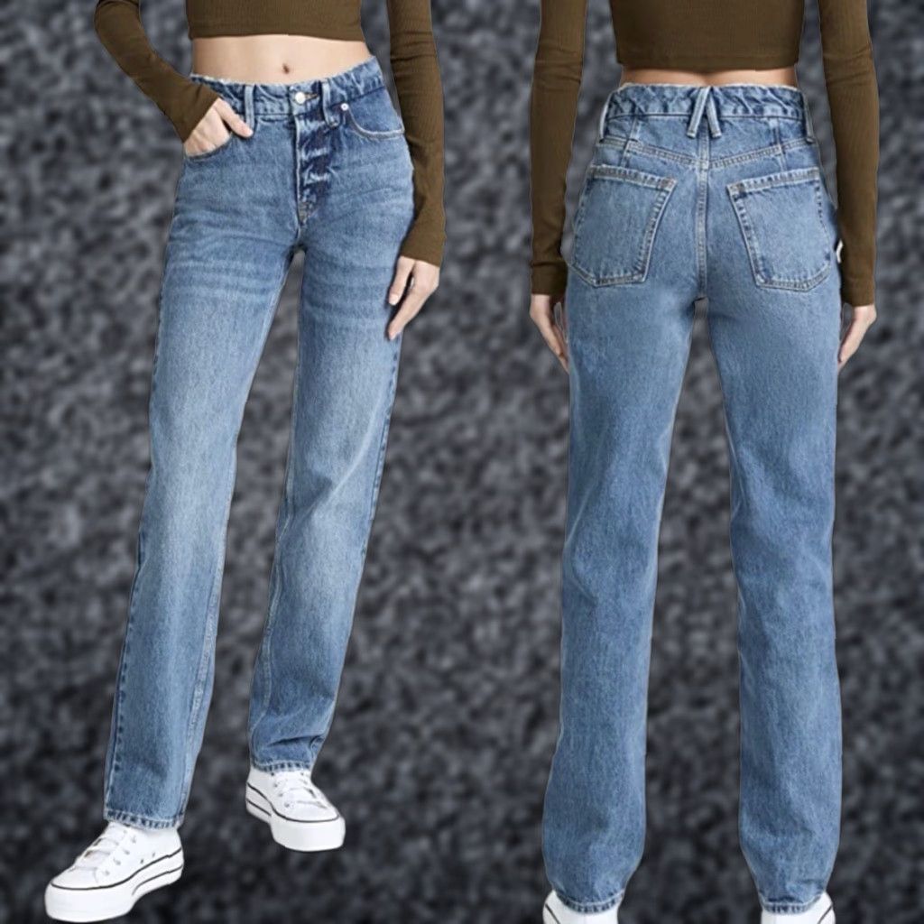 Good American **Good American 90s Icon Blue Straight Jeans Size 26** User: Good American 90s Icon Blue Straight Jeans Size 26 Size 26" / US 2 / IT 38 - 1 Thumbnail