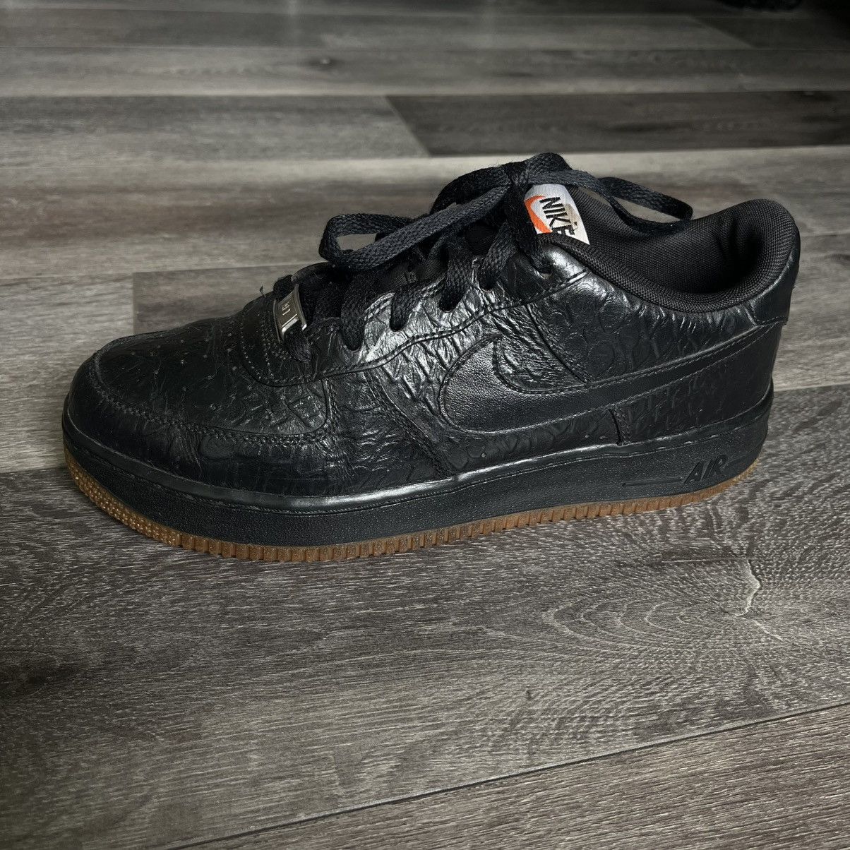 Nike Vintage Nike Air Force 1 BG Crocodile Leather Gum Low Shoes Size US 8.5 / IT 38.5 - 10 Thumbnail