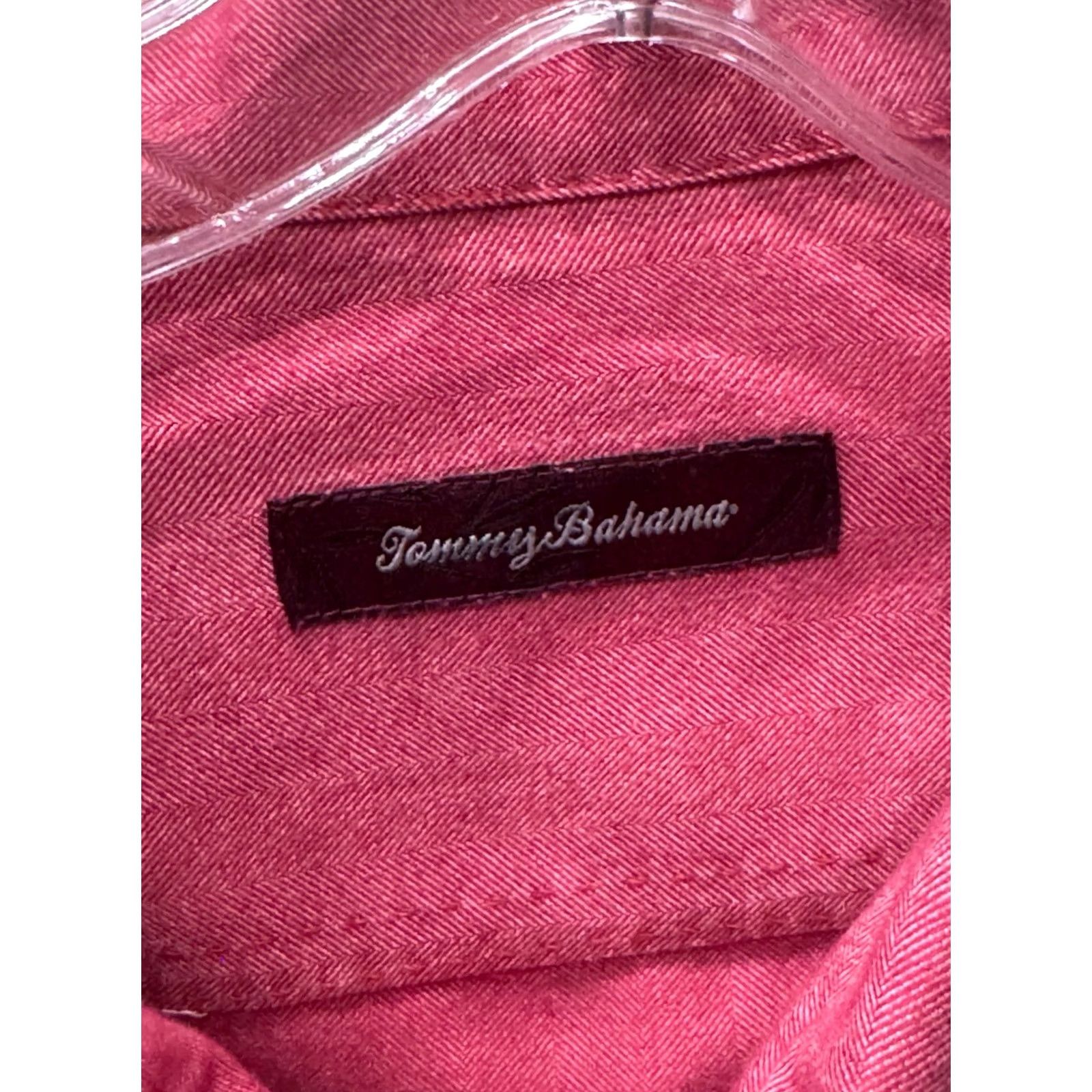 Tommy Bahama Tommy Bahama Shirt LONG SLEEVE Raspberry Silk Blend Large L 16.5 x 35/36 Mens Size US L / EU 52-54 / 3 - 3 Thumbnail