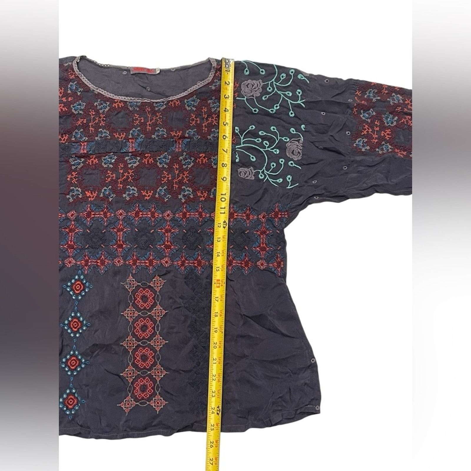 Johnny Was Johnny Was Embroidered 3/4 Sleeve Lightweight Blouse S Size S / US 4 / IT 40 - 6 Thumbnail
