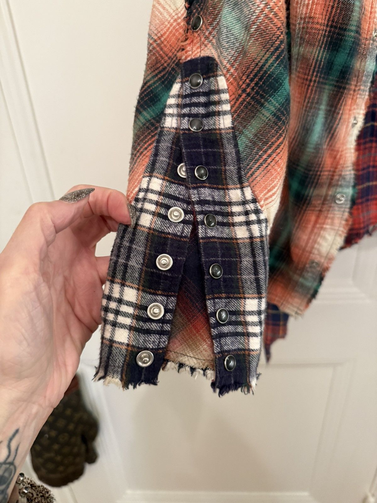 Le Grande Bleu (L.G.B.) Cotton flannel shirt, multicoloured Size M / US 6-8 / IT 42-44 - 2 Thumbnail