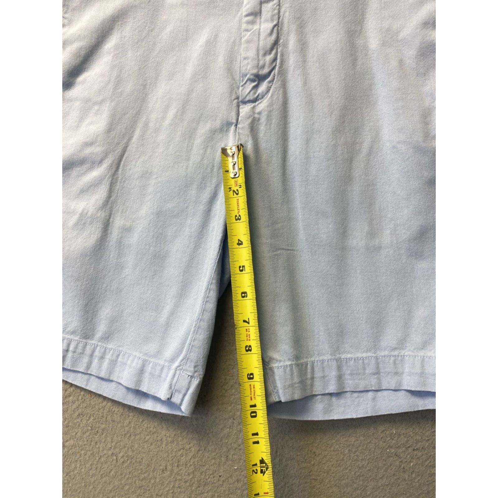 Cremieux Daniel Cremieux Chino Shorts Men's Size 33 Blue Flat Front Casual Travel Workwear Size US 33 - 4 Thumbnail