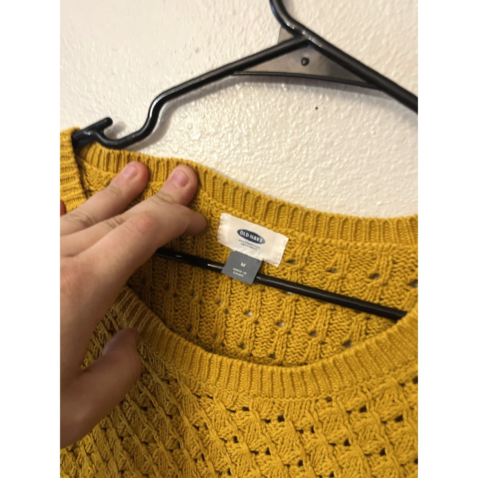 Old Navy VINTAGE Old Navy Women's Sweater Pullover Knit 3/4 Sleeve Round Neck Casual All Seasons Size M Mustard Yellow Size M / US 6-8 / IT 42-44 - 2 Thumbnail