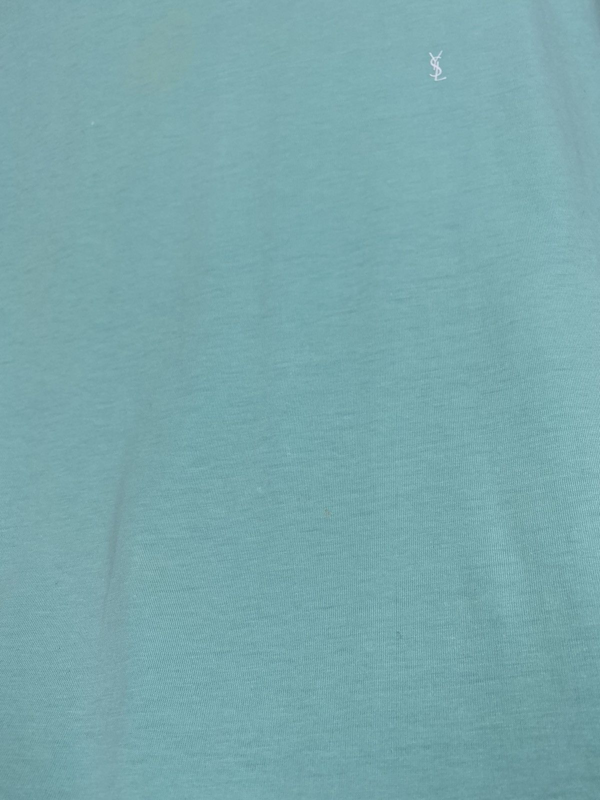 Yves Saint Laurent Vintage 90s Yves Saint Laurent YSL T Shirt rare turquoise Size US L / EU 52-54 / 3 - 10 Thumbnail