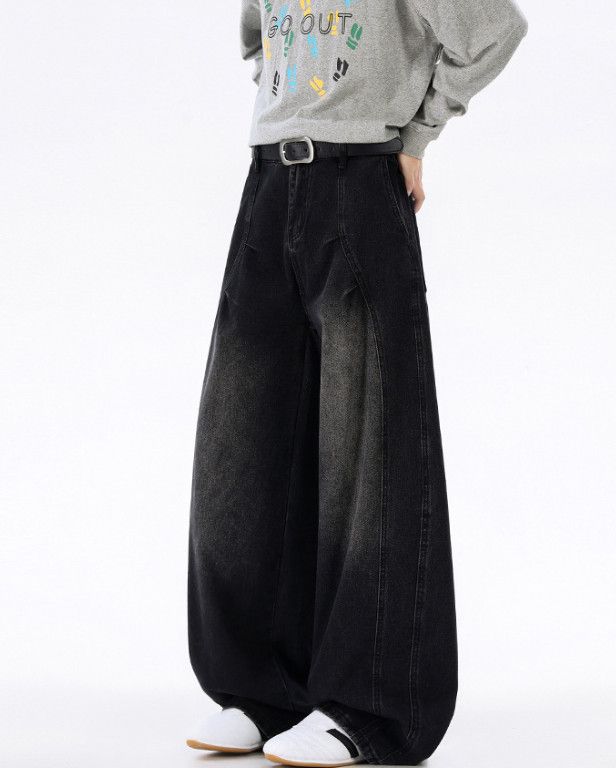 Japanese Brand American retro high street wide-leg distressed jeans Size US 32 / EU 48 - 3 Thumbnail
