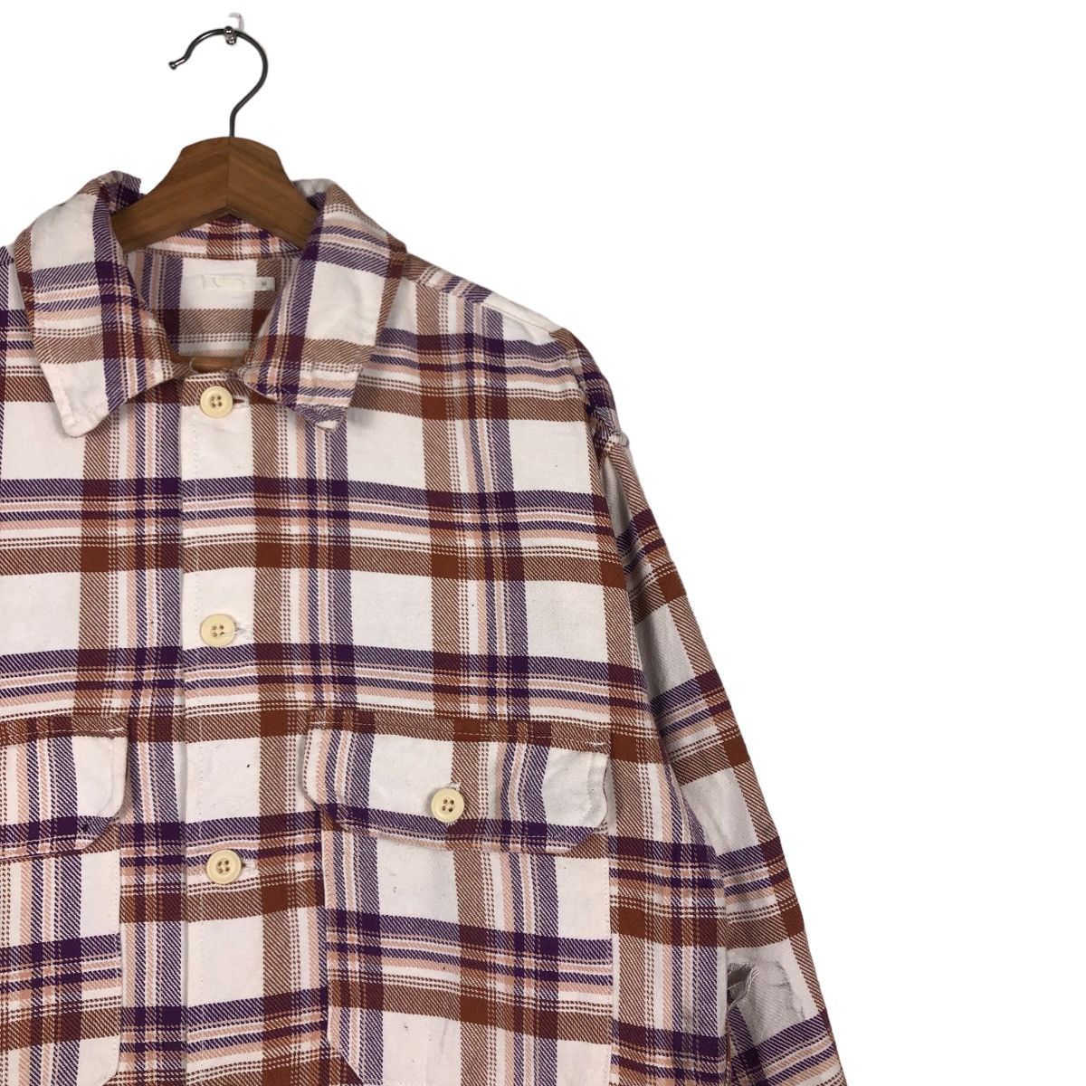 Issey Miyake Vintage Flannel Shirt Jacket GU Japan Tartan Design Checked Size US M / EU 48-50 / 2 - 6 Thumbnail