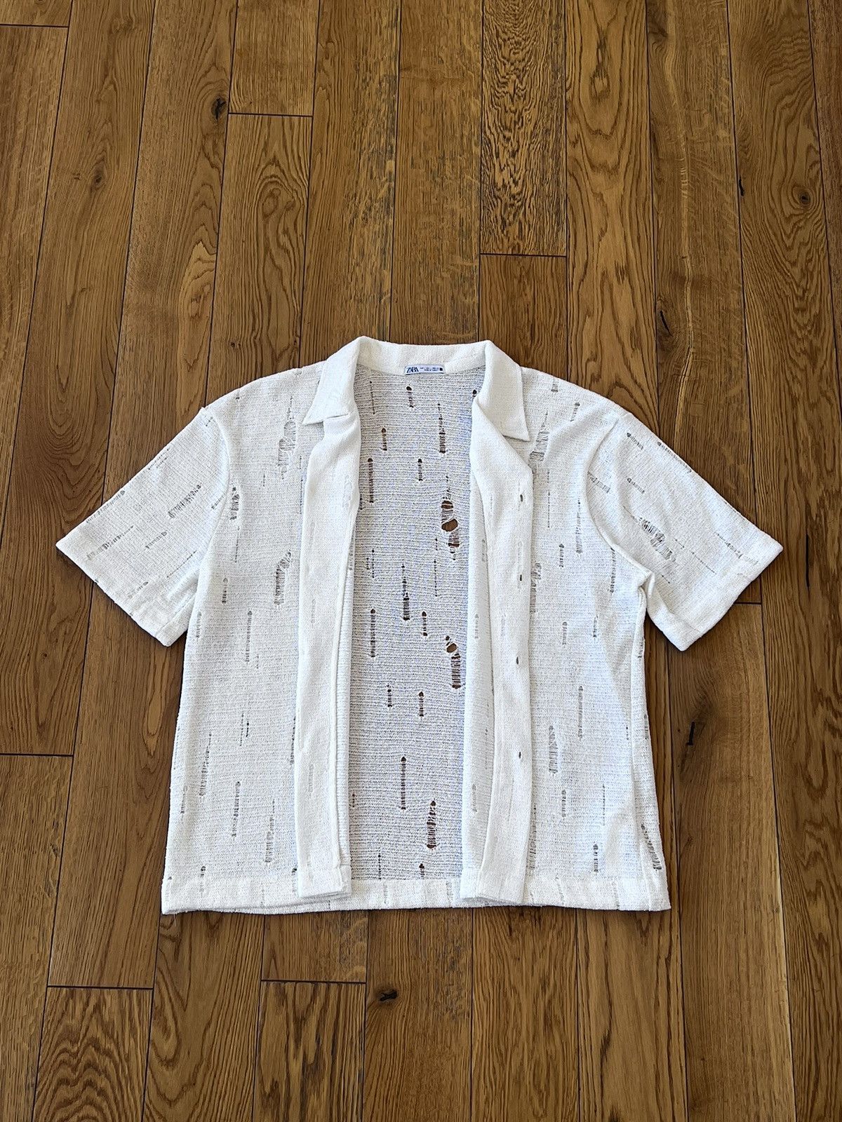 Japanese Brand × Vintage × Zara White Button-Up Shirt - Zara Man Size US L / EU 52-54 / 3 - 3 Thumbnail