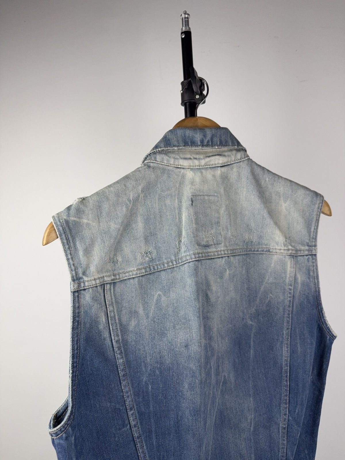 G-Star Vintage 00s G-Star RAW Distressed Denim Vest Retro Y2K Size US S / EU 44-46 / 1 - 7 Thumbnail