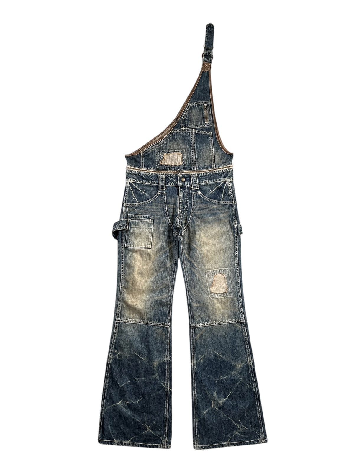 If Six Was Nine × Japanese Brand × Le Grande Bleu (L.G.B.) Vintage 90s Rise Rily 🇯🇵 2 in 1 Overalls Size US 34 / EU 50 - 2 Thumbnail