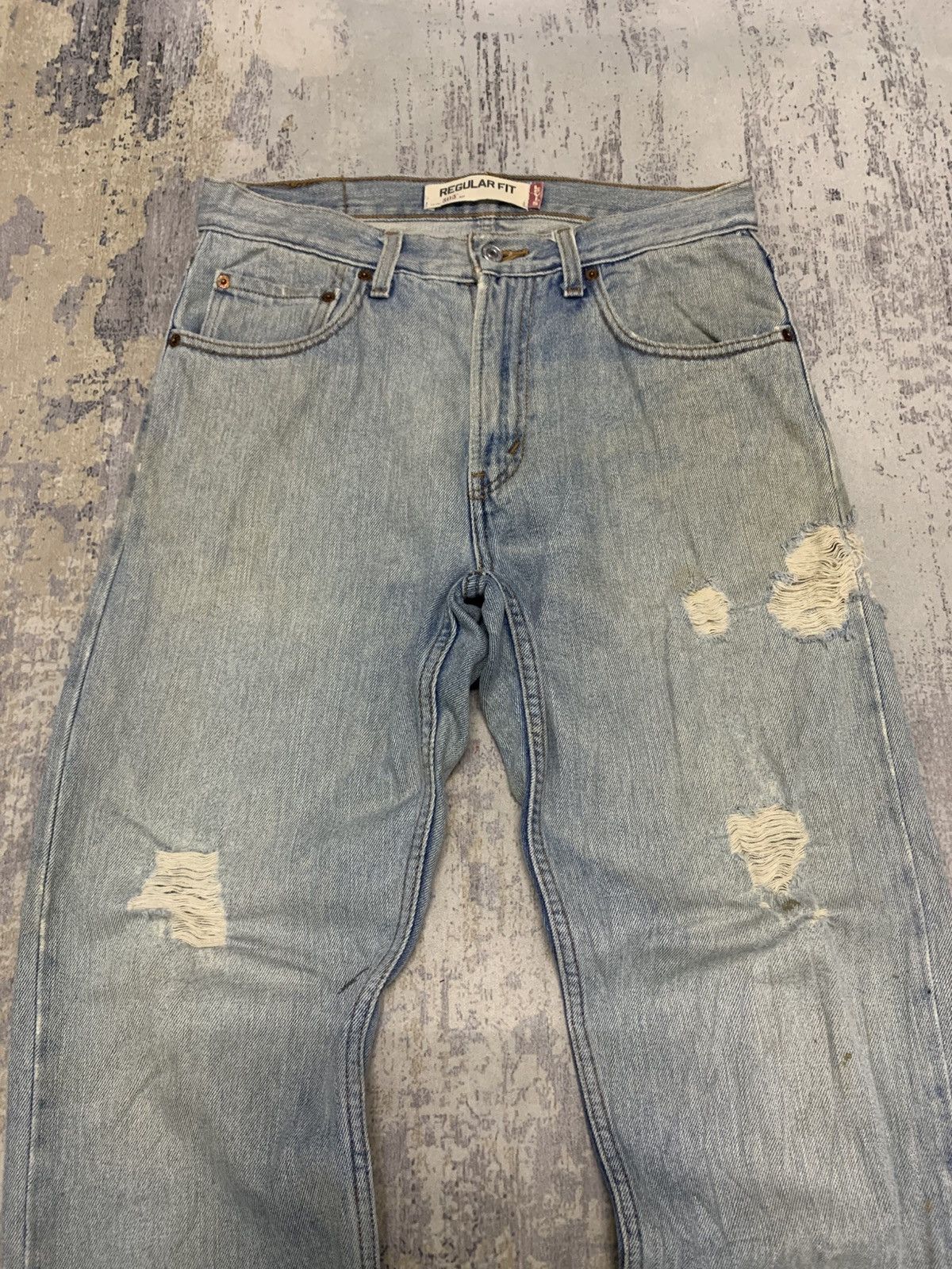 Levi's Size 32x31 Vintage Y2K Levi's 505 Distressed Denim Jeans Size US 32 / EU 48 - 2 Thumbnail