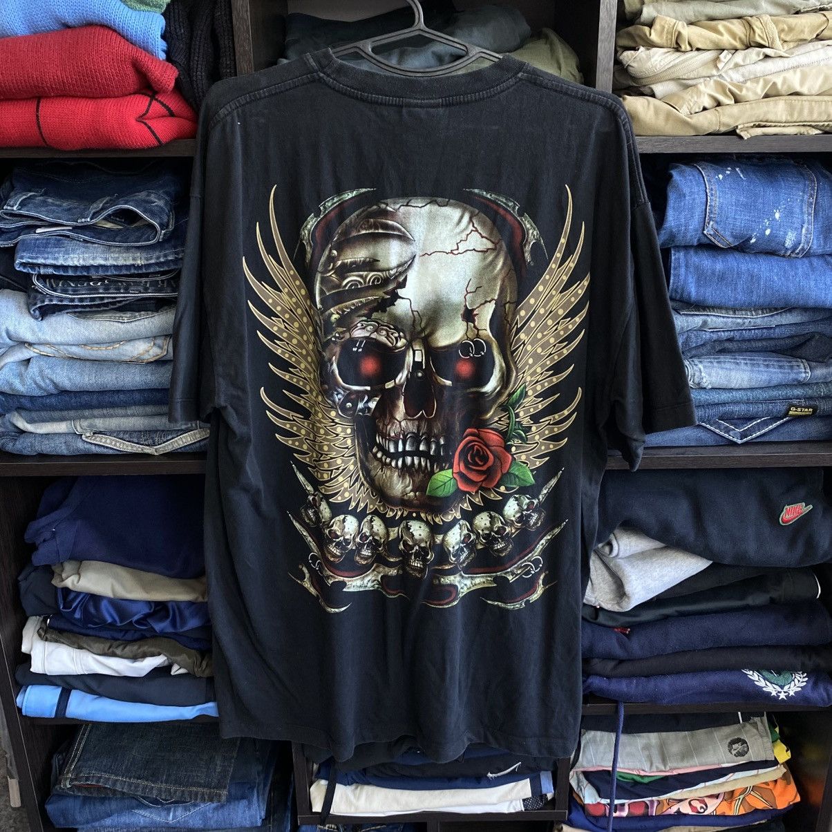 Band Tees Vintage Wild Big Skeleton Skull logo 90’s streetwear tee Size US XL / EU 56 / 4 - 7 Thumbnail