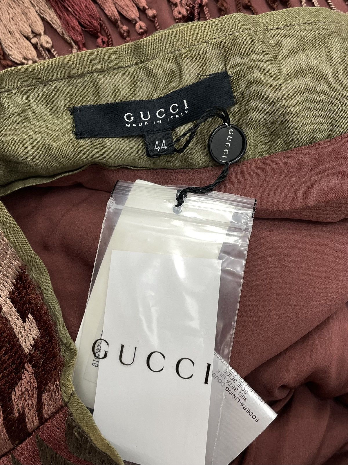 Gucci Rare Gucci SS2005 Runway Silk Macramé Fringe Skirt – IT 44 Size 30" / US 8 / IT 44 - 12 Thumbnail