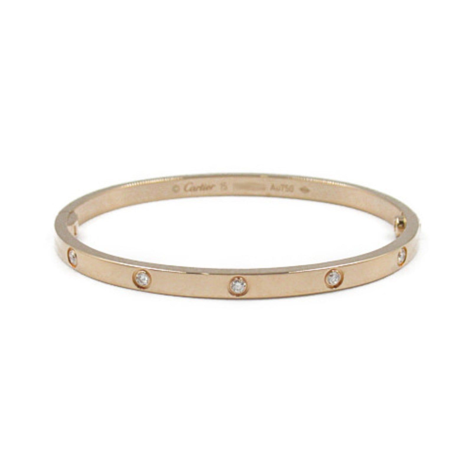 Cartier Cartier Love Bracelet Small 10P Diamond K18Pg (Pink Gold) Clear Size ONE SIZE - 1 Thumbnail