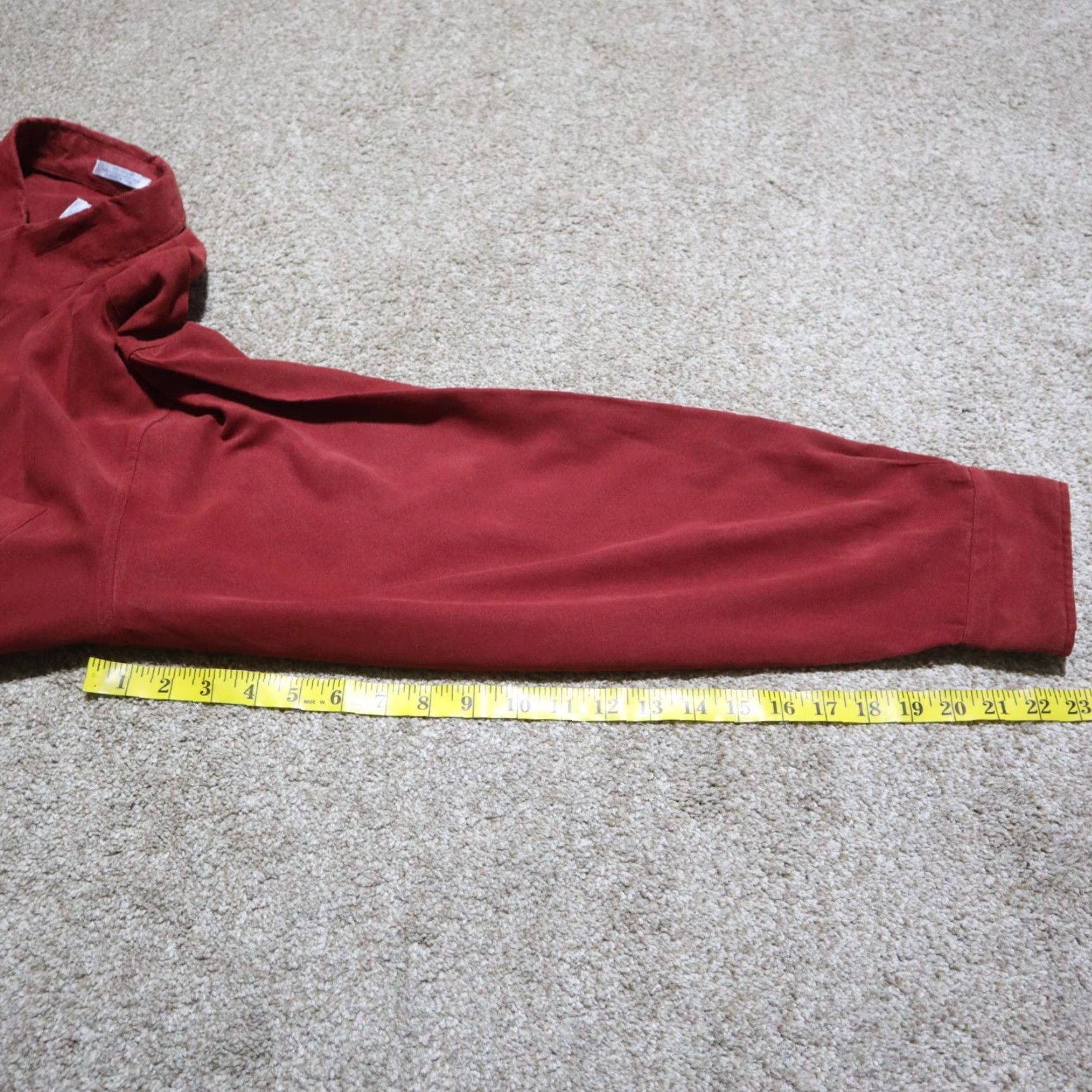 Vintage Forsyth Shirt Mens XL Red Solid Long Sleeve Button-Up Casual Shirt Size US XL / EU 56 / 4 - 6 Thumbnail