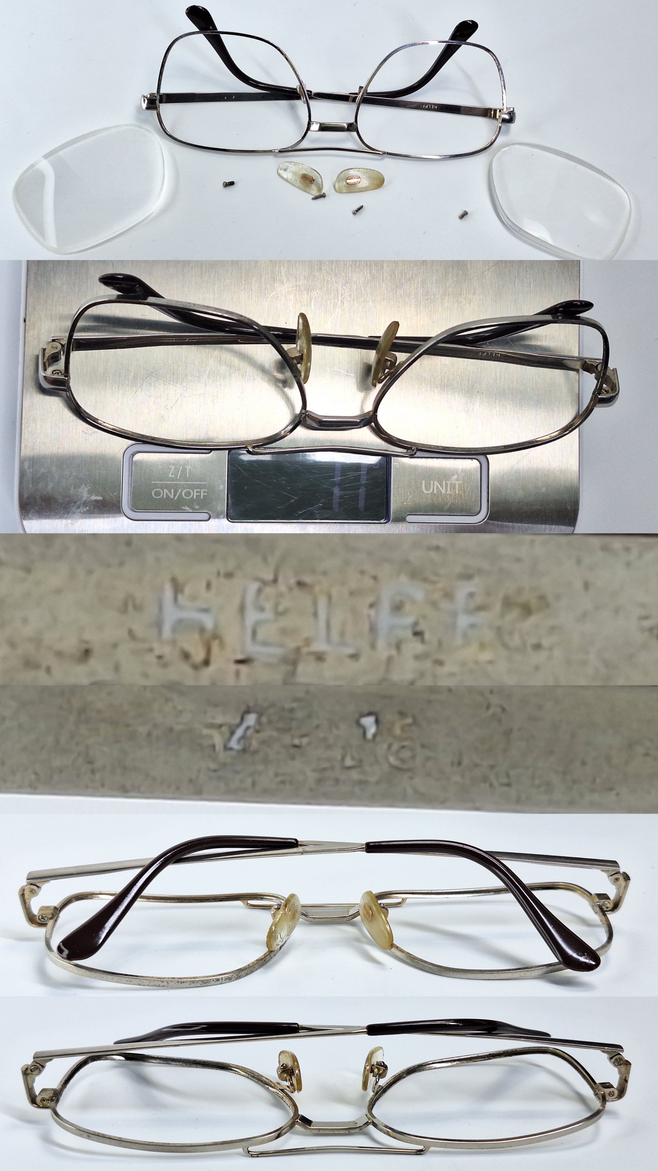 Other 80s Japan Vintage Double Bridge Metal Eyeglass Frame Y2K Size ONE SIZE - 2 Thumbnail