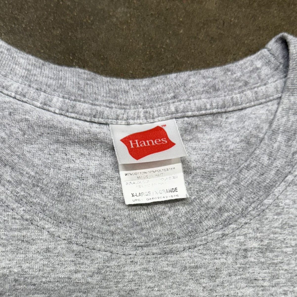 Hanes Vintage Hanes Pocket Tee XL Gray Heavyweight Size US XL / EU 56 / 4 - 3 Thumbnail