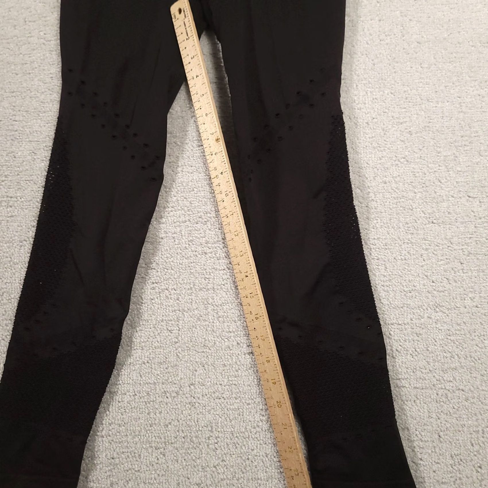 Vintage VICTORIA SPORT Leggings Womens Large Black Ankle Yoga Size 36" / US 14 / IT 50 - 4 Thumbnail