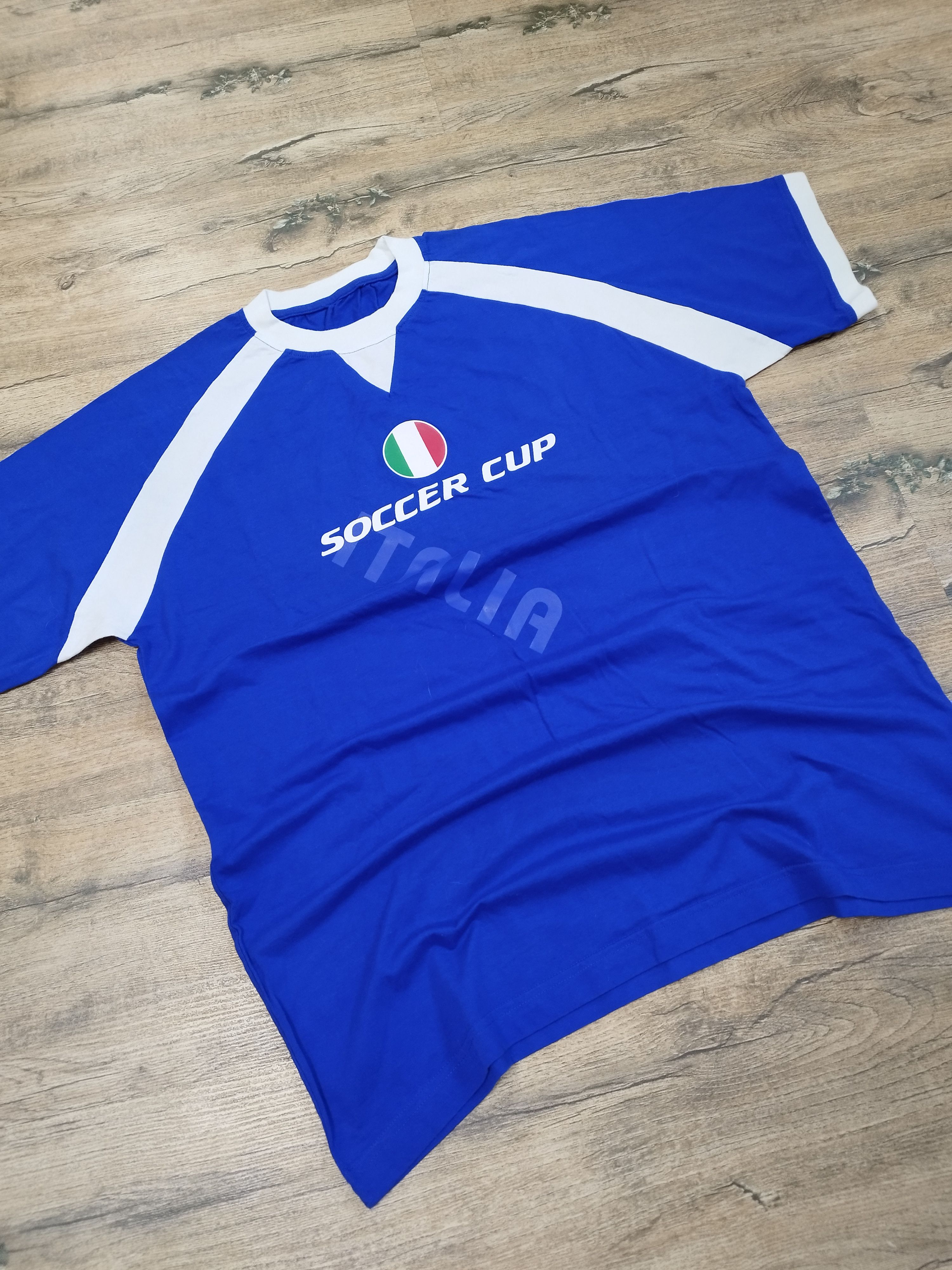 Casablanca Vintage Italia Soccer Cup Jersey T-Shirt Size M Italy Size US M / EU 48-50 / 2 - 2 Thumbnail