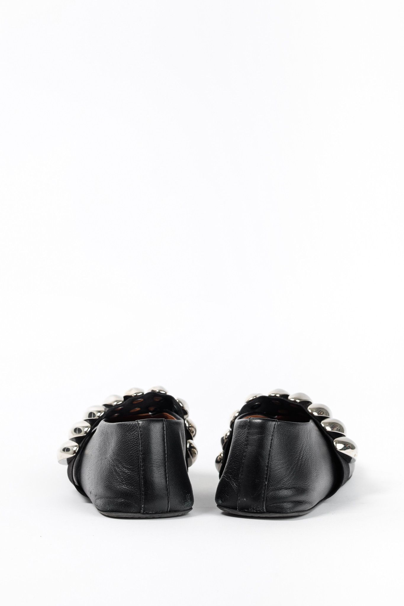 Alaia Alaia Noir Lambskin Mary-Jane Ballerina Flats Tribale Size US 7.5 / IT 37.5 - 4 Thumbnail