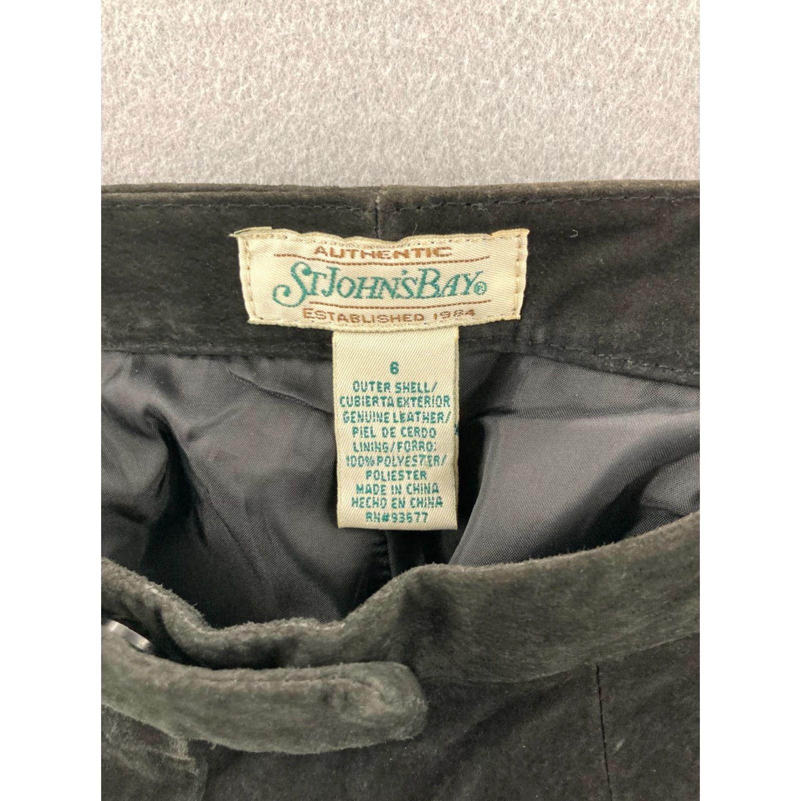 Vintage St Johns Bay Pants Womens 6 Suede Chino Mid Rise Pockets Straight Size 28" / US 6 / IT 42 - 7 Thumbnail