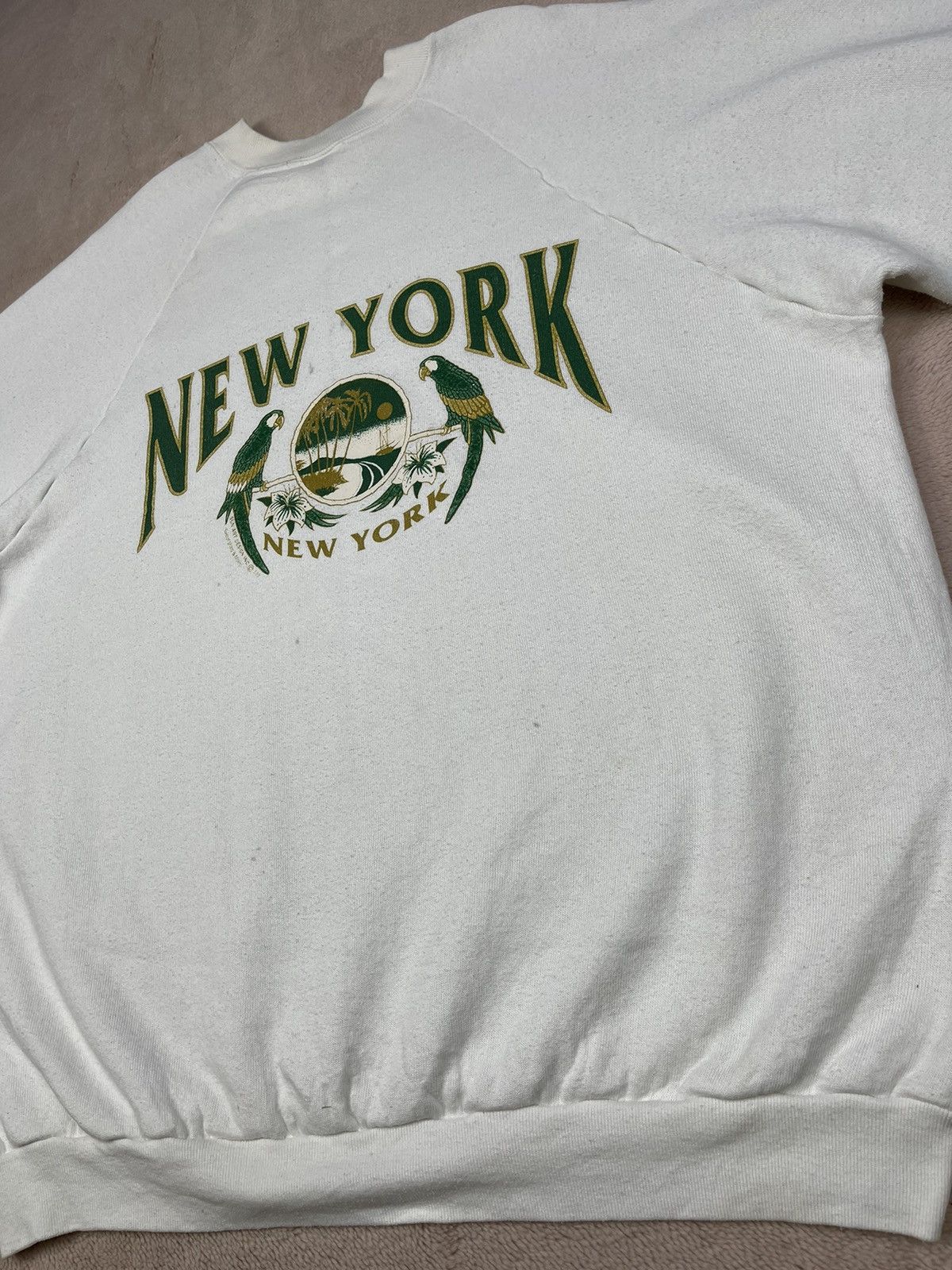 Fruit Of The Loom Vintage 90s Sun Art NEW YORK Both Print Sweatshirts Size US L / EU 52-54 / 3 - 8 Thumbnail