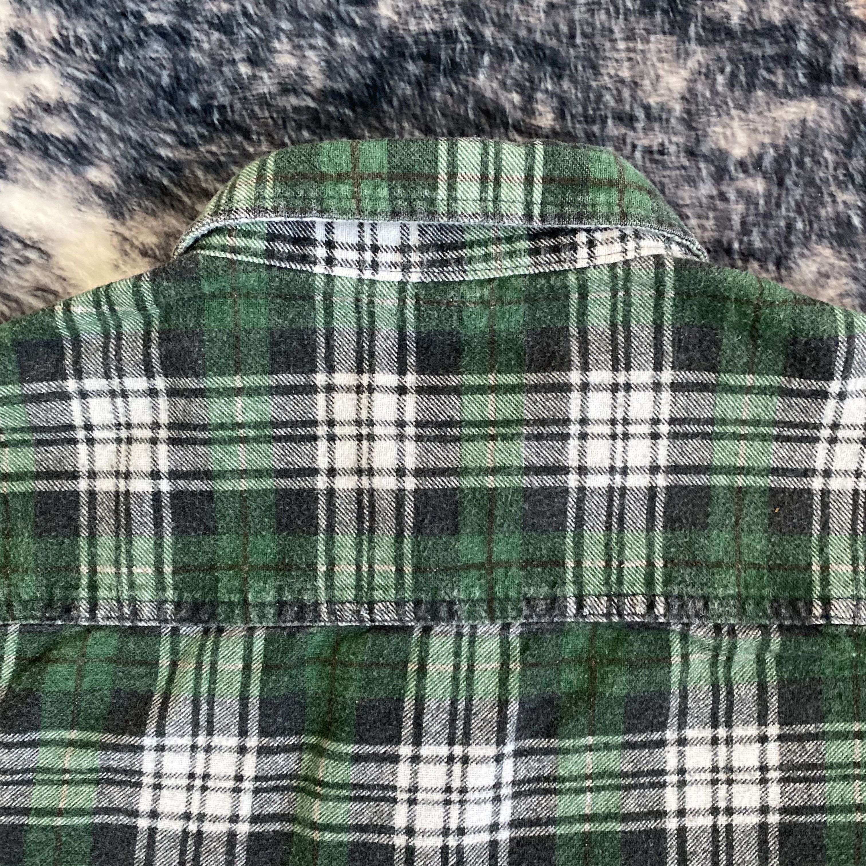 Vintage Vintage Green Plaid Botton Up Flannel Size US XL / EU 56 / 4 - 8 Thumbnail