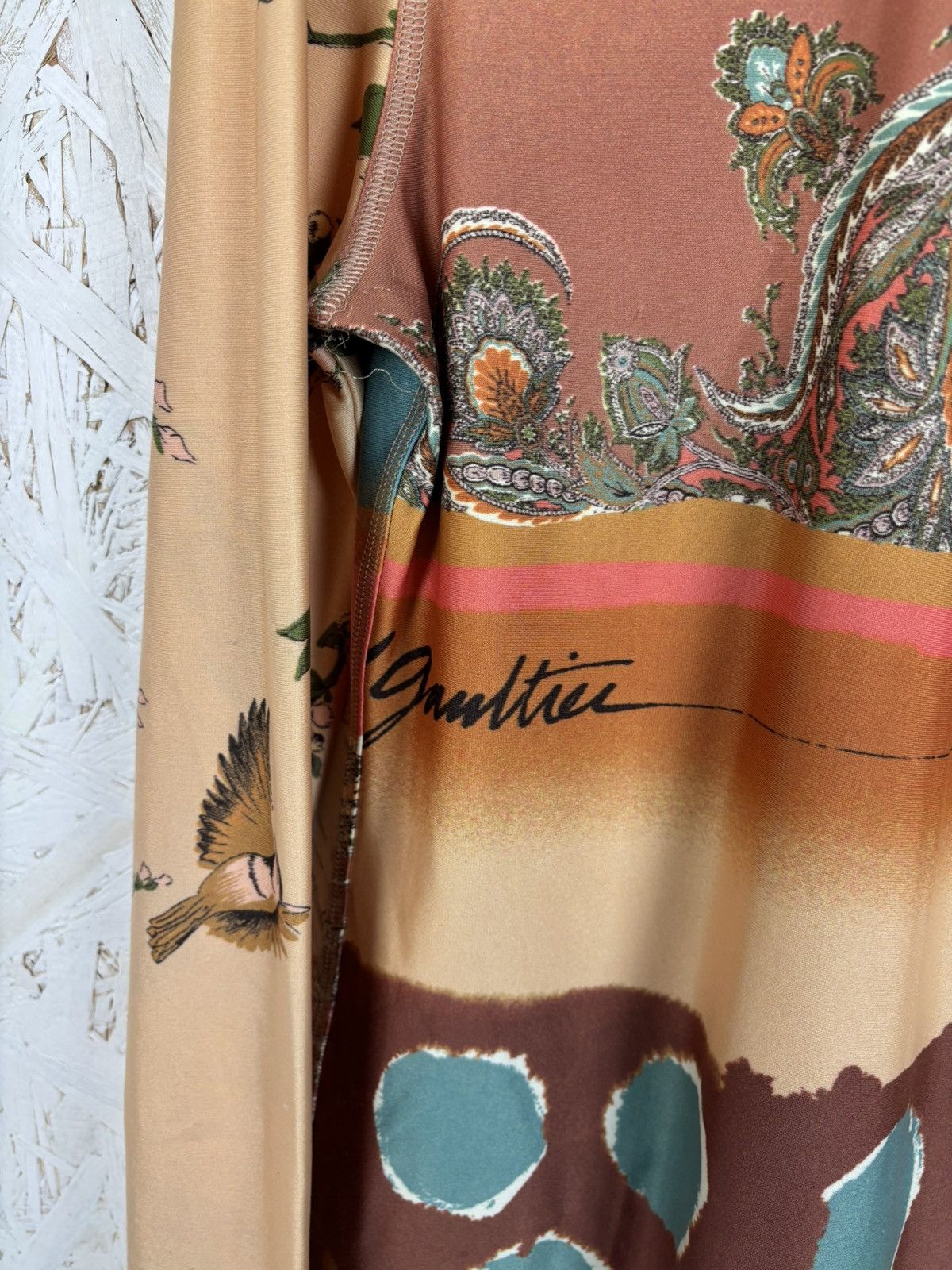 Jean Paul Gaultier Jean Paul Gaultier Patchwork Stretch Long Sleeve Top 48 M Size US M / EU 48-50 / 2 - 3 Thumbnail
