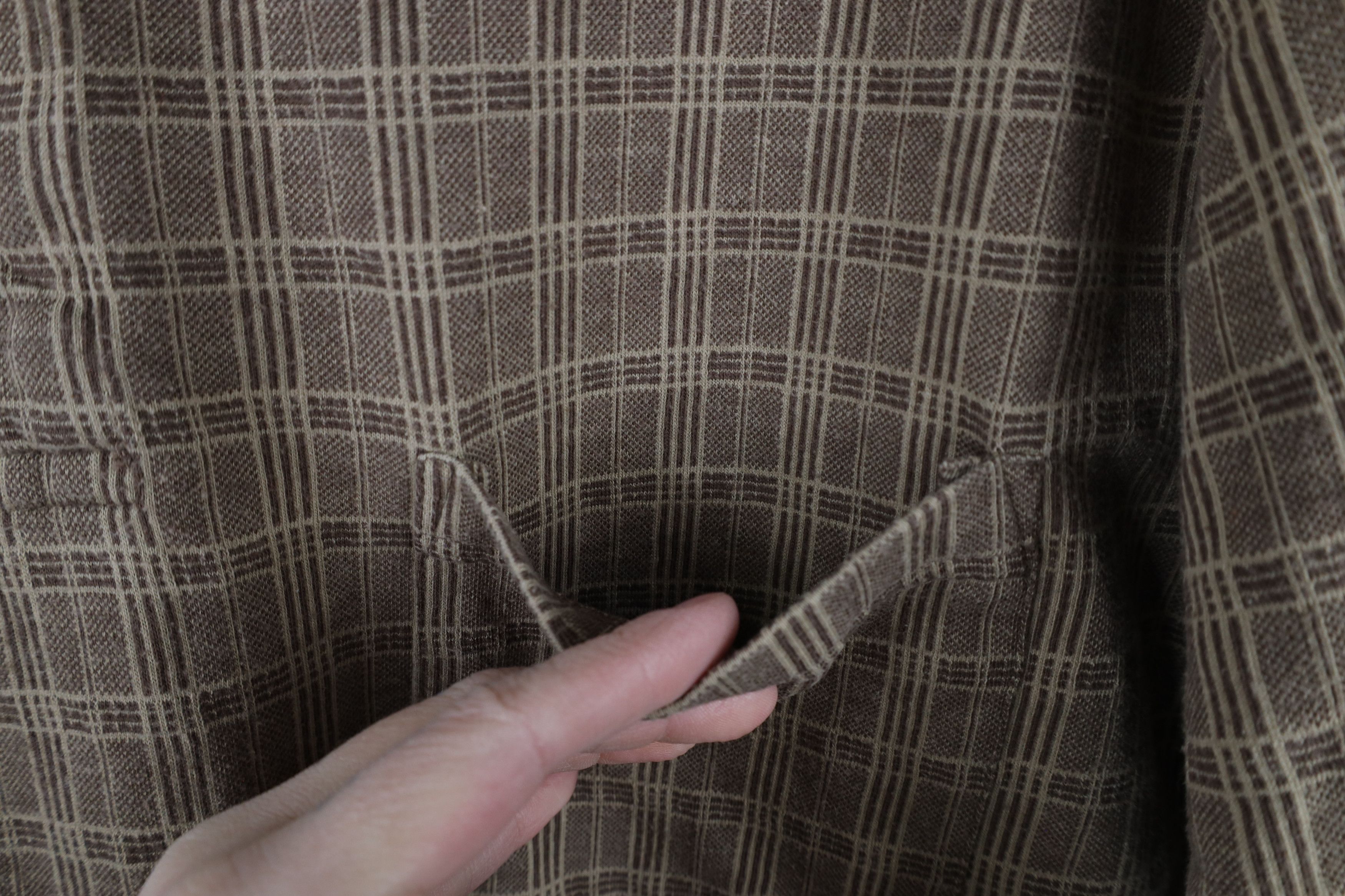Vintage Vintage 90s Streetwear Checkered Knit Collared Polo Shirt Size US L / EU 52-54 / 3 - 4 Thumbnail