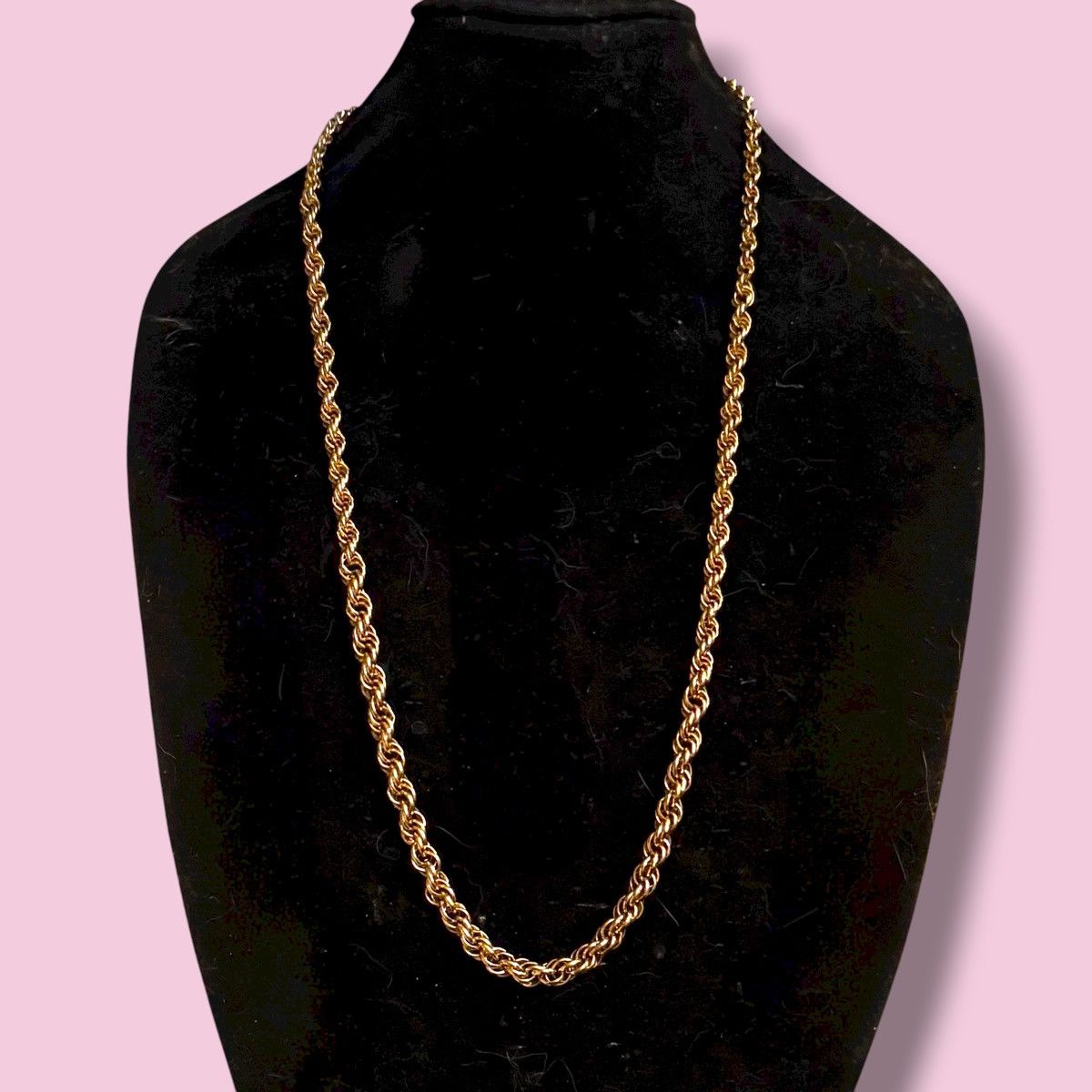 Vintage Vintage gold tone twisted rope chain necklace Size ONE SIZE - 1 Thumbnail
