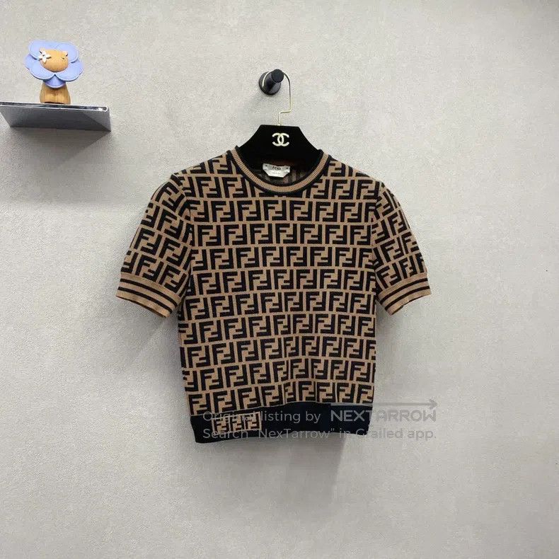 Fendi Fendi Printed Monogram Knit Short Sleeve Size XXS / US 00 / IT 34 - 3 Thumbnail