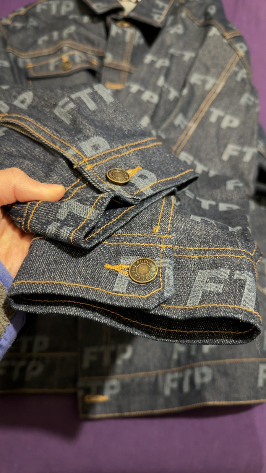 Fuck The Population FTP Denim Jacket Indigo Size US XXL / EU 58 / 5 - 3 Thumbnail