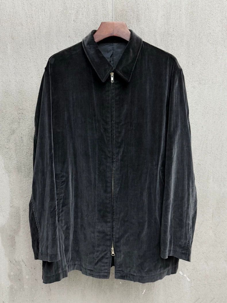 Yohji Yamamoto Yohji Yamamoto Yohji Yamamoto Black Velvet Zip Jacket Size US M / EU 48-50 / 2 - 1 Thumbnail