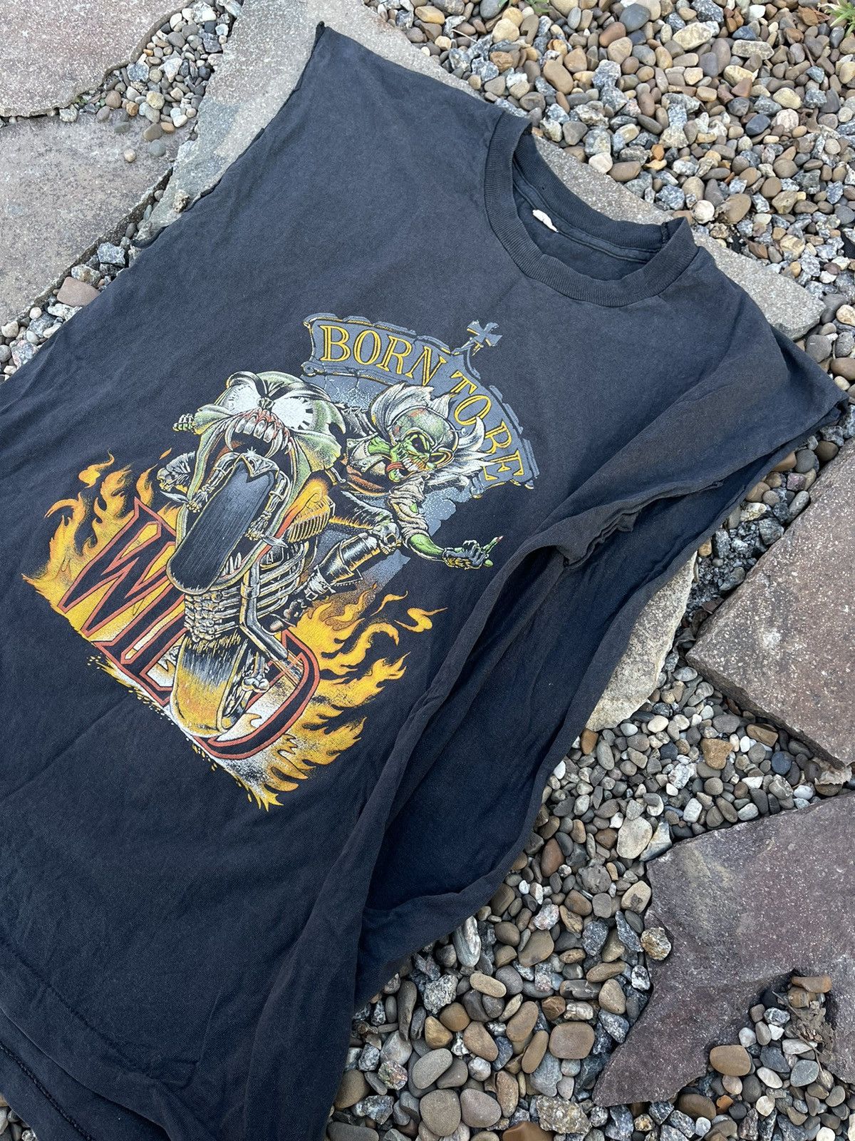 Harley Davidson × Vintage 90’s Born To Be Wild Distressed Vintage moto tee Size US M / EU 48-50 / 2 - 4 Thumbnail