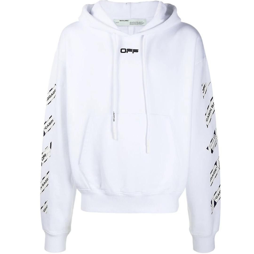 Off-White o1rshd1 Airport Tape Slim Hoodie in White Size US XS / EU 42 / 0 - 1 Thumbnail