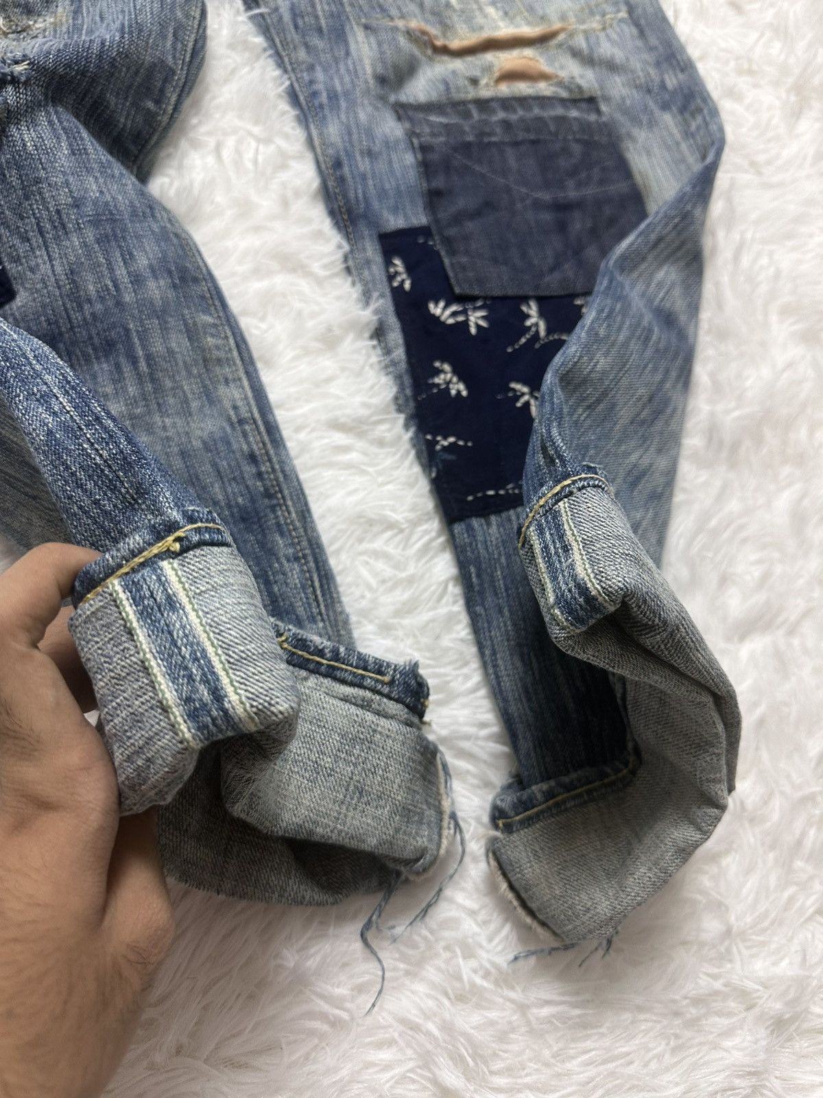 Sugar Cane 💥RARE💥2000s JAPANESE BRAND SUGARCANE X SASHIKO SELVEDGE Size US 32 / EU 48 - 3 Thumbnail
