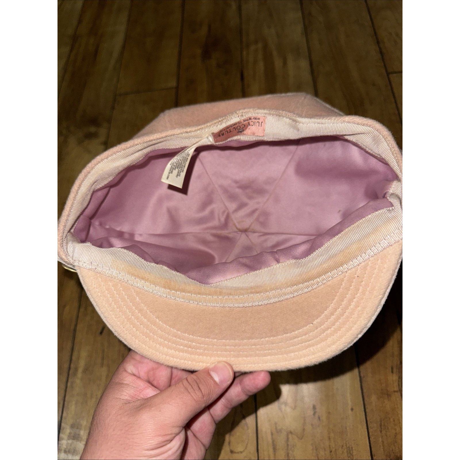 Juicy Couture × Vintage Vintage Y2K Juicy Couture Velour Biker Hat Pink Size ONE SIZE - 6 Thumbnail