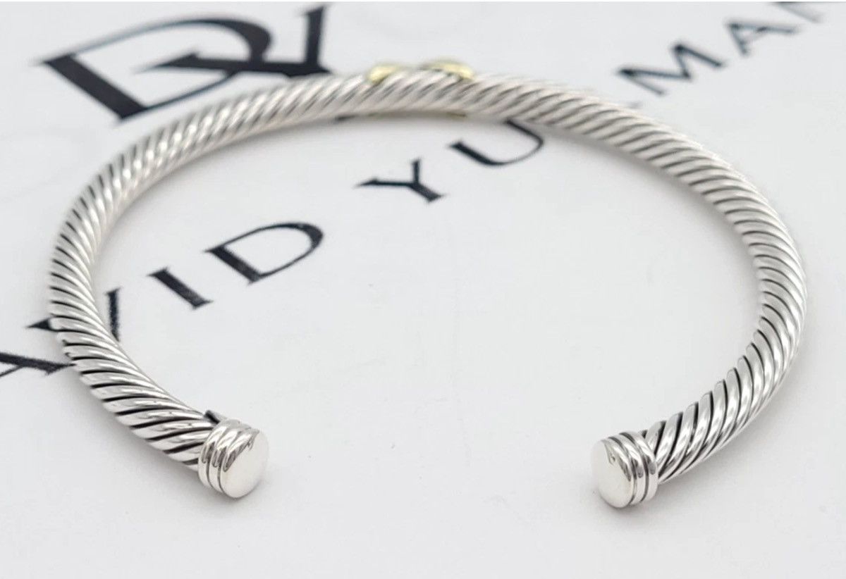 David Yurman David Yurman X18k Classic Cable Bangle 4mm Sz Medium Size ONE SIZE - 7 Thumbnail