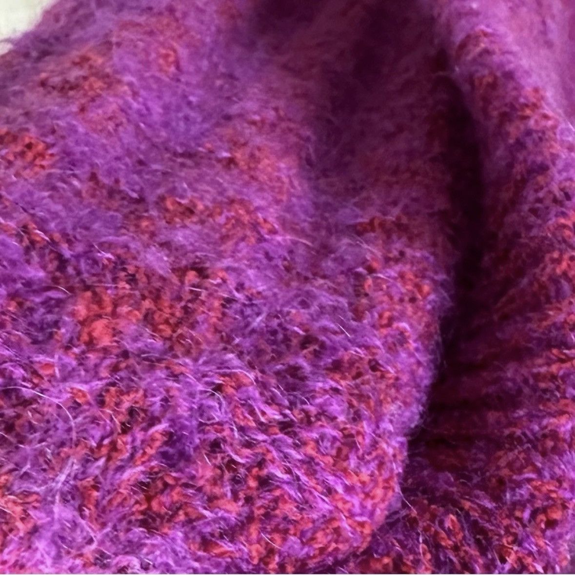 Missoni VINTAGE MISSONI Red and Pink Houndstooth Mohair Knit Dress Size S / US 4 / IT 40 - 6 Thumbnail