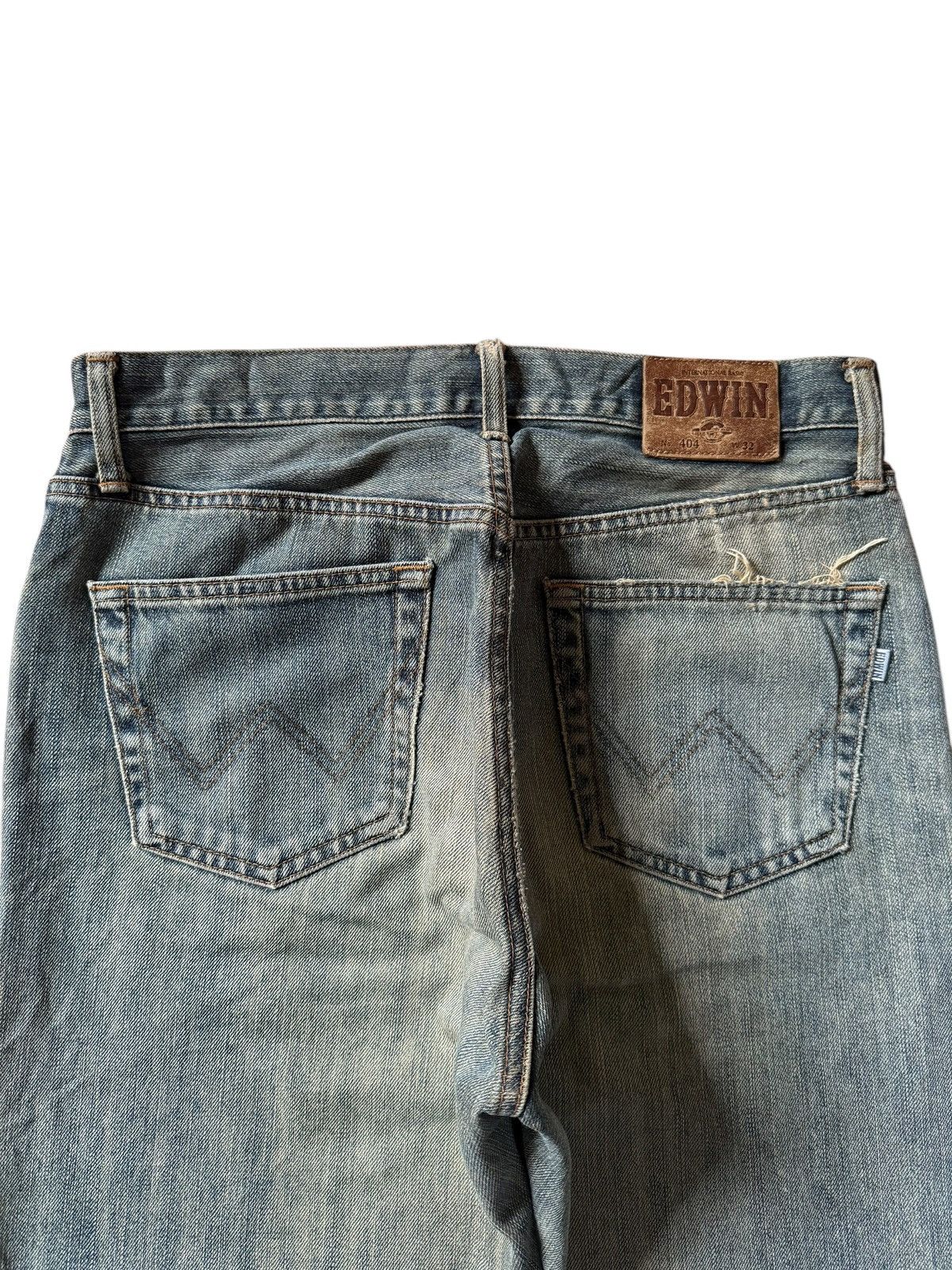 Edwin Vintage Edwin 404 Mud Wash Distressed Loose Jeans Size US 31 - 4 Thumbnail