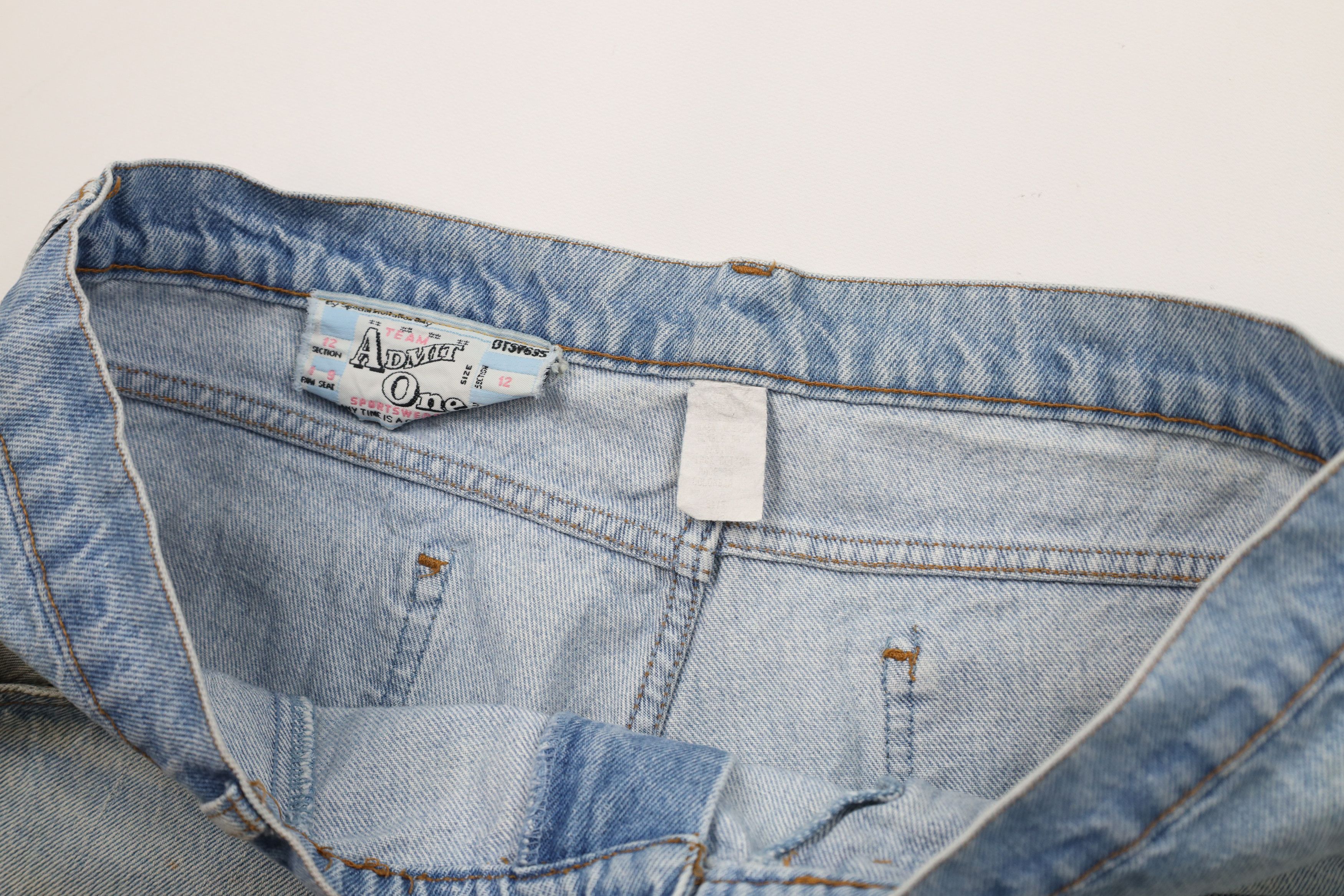 Vintage Vintage 90s MLB Baseball Spell Denim Jean Shorts Jorts USA Size US 36 / EU 52 - 8 Thumbnail