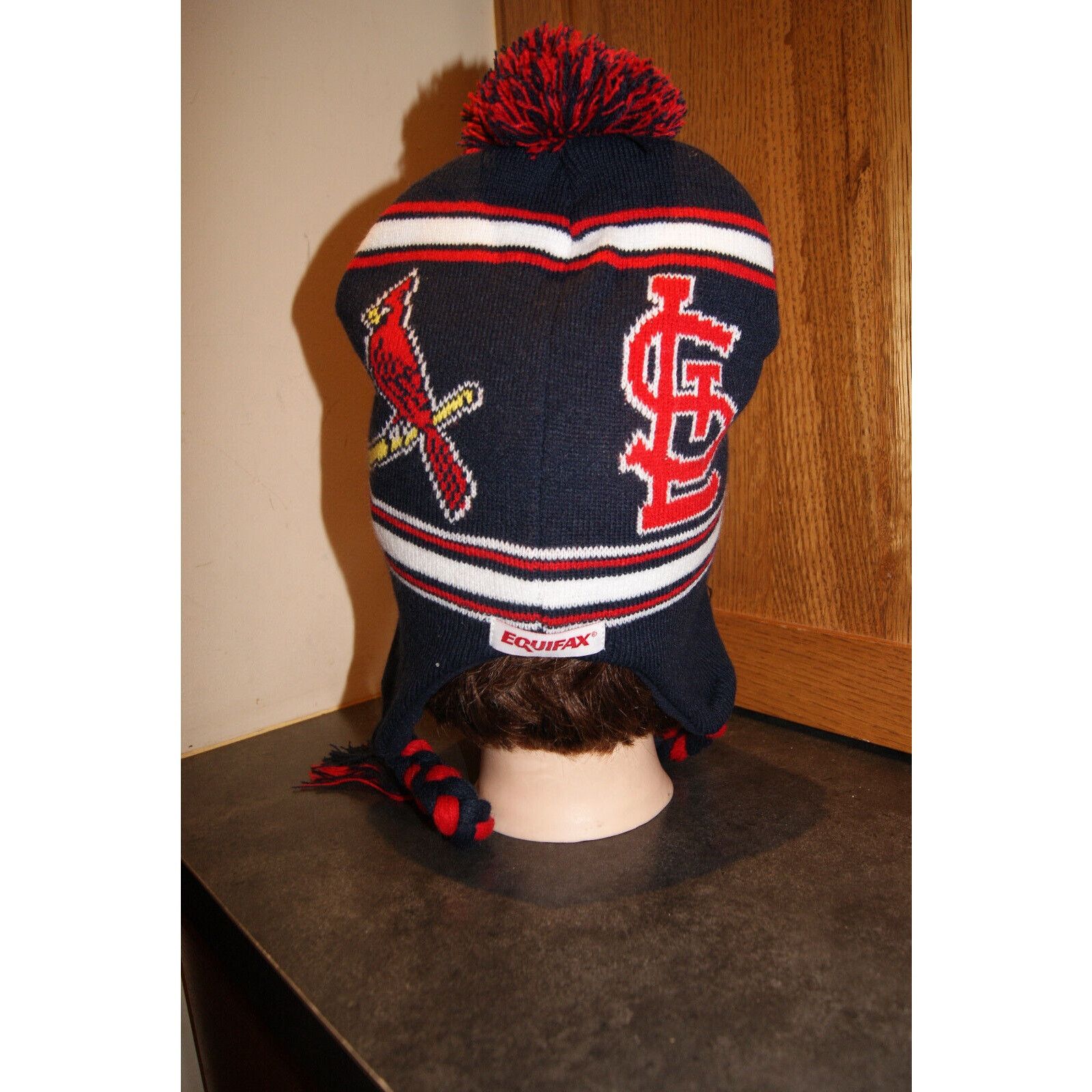 Other ST. LOUIS CARDINALS WINTER HAT KNIT BEANIE Tassels Pom Rare Size ONE SIZE - 4 Thumbnail