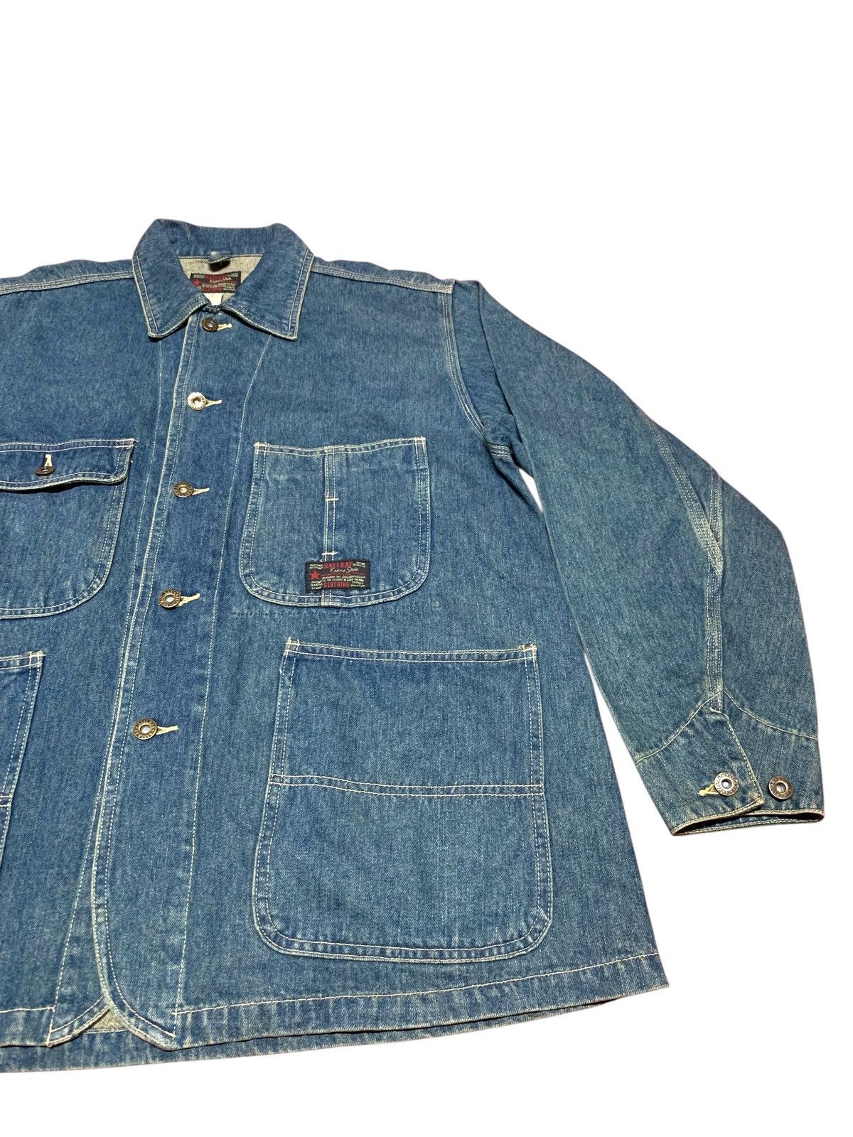 If Six Was Nine Vintage Bayleaf Denim Worker Button Jacket Size US M / EU 48-50 / 2 - 3 Thumbnail