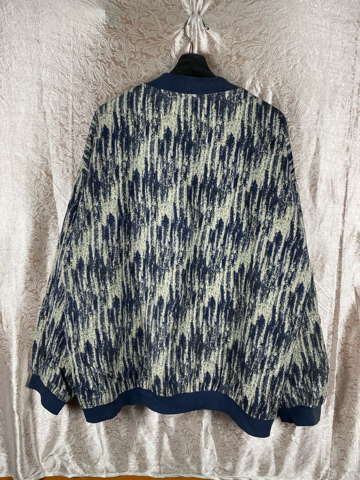 Vintage Struggle Abstract Pattern Jacket Blue Cream Snap Button Size US XL / EU 56 / 4 - 10 Thumbnail
