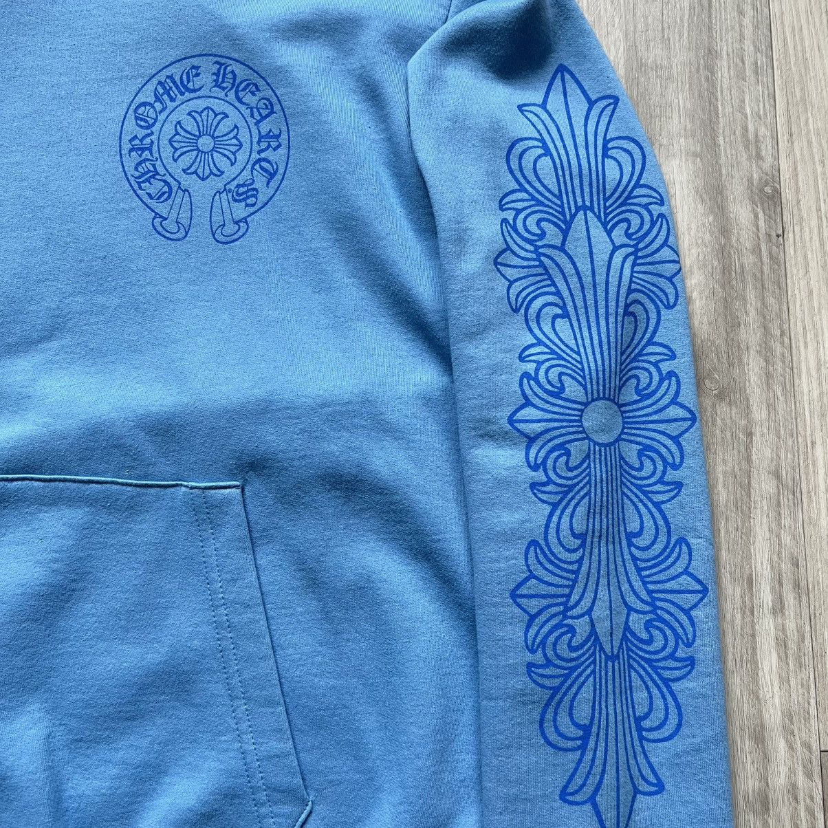 Chrome Hearts Chrome Hearts Miami Exclusive Blue Floral Hoodie Size US L / EU 52-54 / 3 - 7 Thumbnail