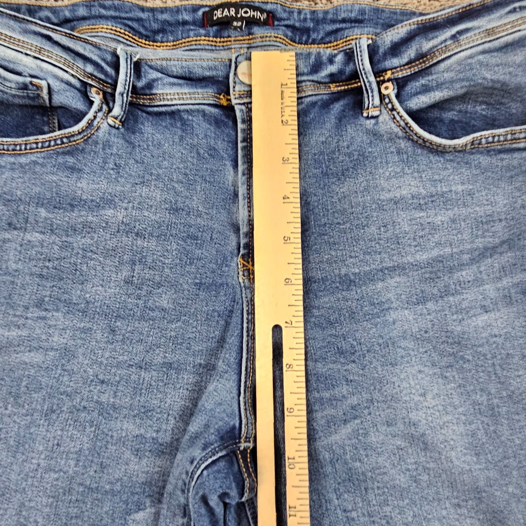 Vintage DEAR JOHN Jeans Women 32 Bootcut Mid Rise Stretch Light Wash Blue 33x32 Size 33" - 4 Thumbnail