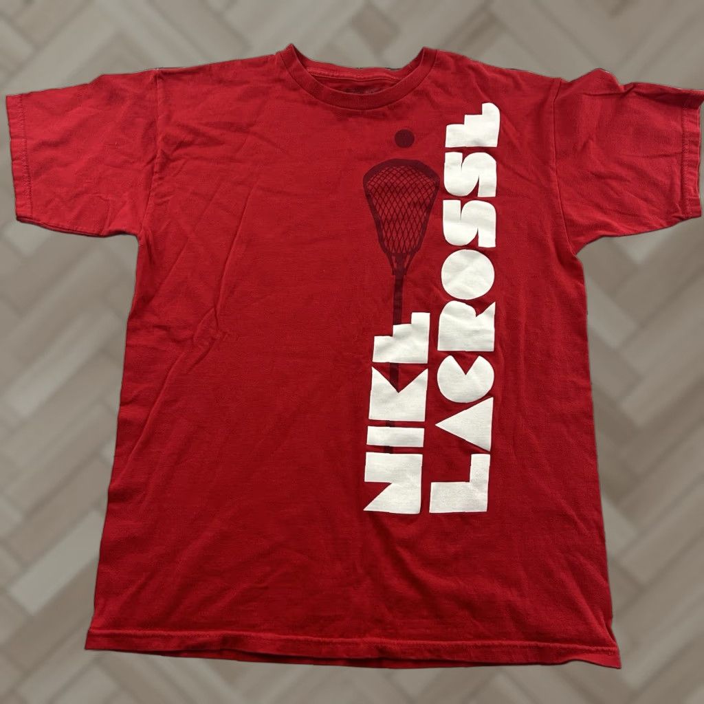 Nike Nike Lacrosse Short Sleeve T Shirt Men’s M Red Size US M / EU 48-50 / 2 - 1 Thumbnail
